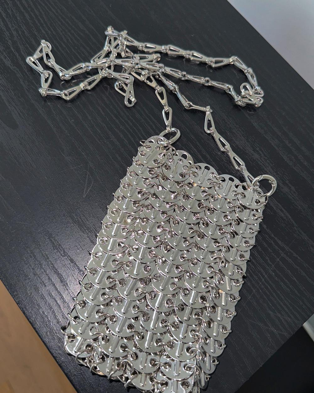 [당일출고]마농 실버 체인 미니 백