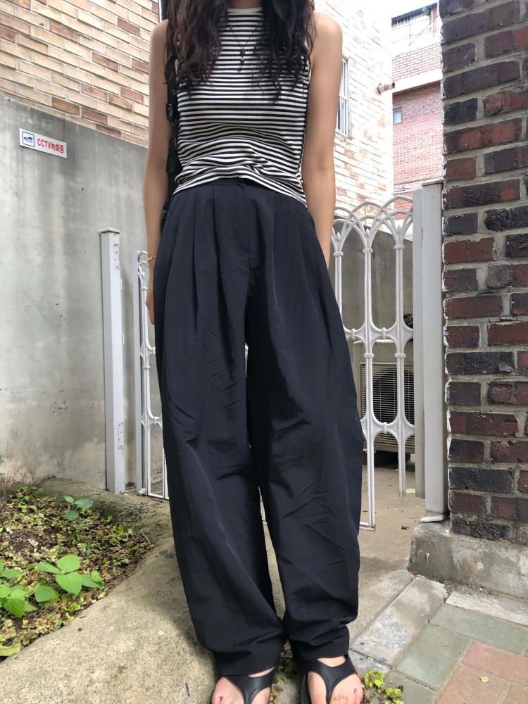 [적극추천!] 바스락 밴딩 와이드 슬랙스ver.2 (2color)