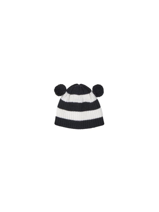 PUPPY BEANIE (BLACK&IVORY)