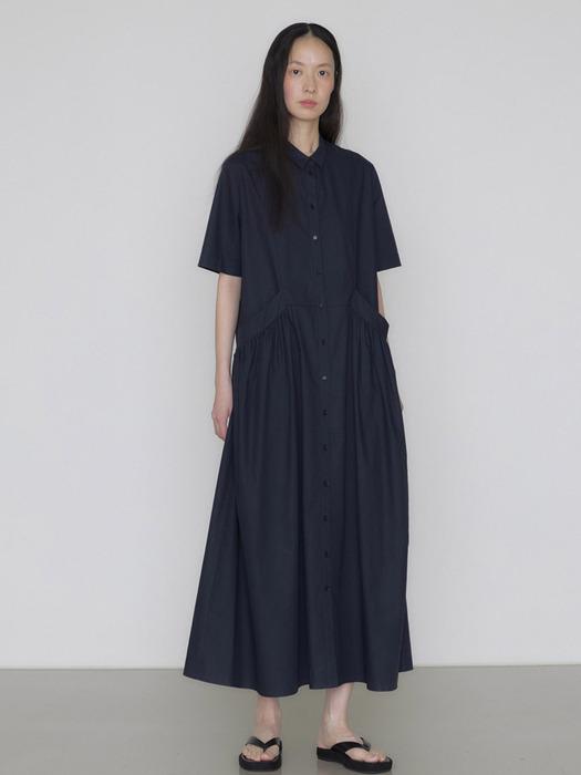 [26SS 재입고 ]Manu cotton summer dress navy