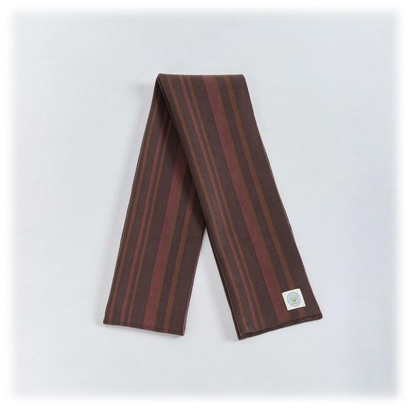 REVERSIBLE STRIPE MUFFLER (BROWN)