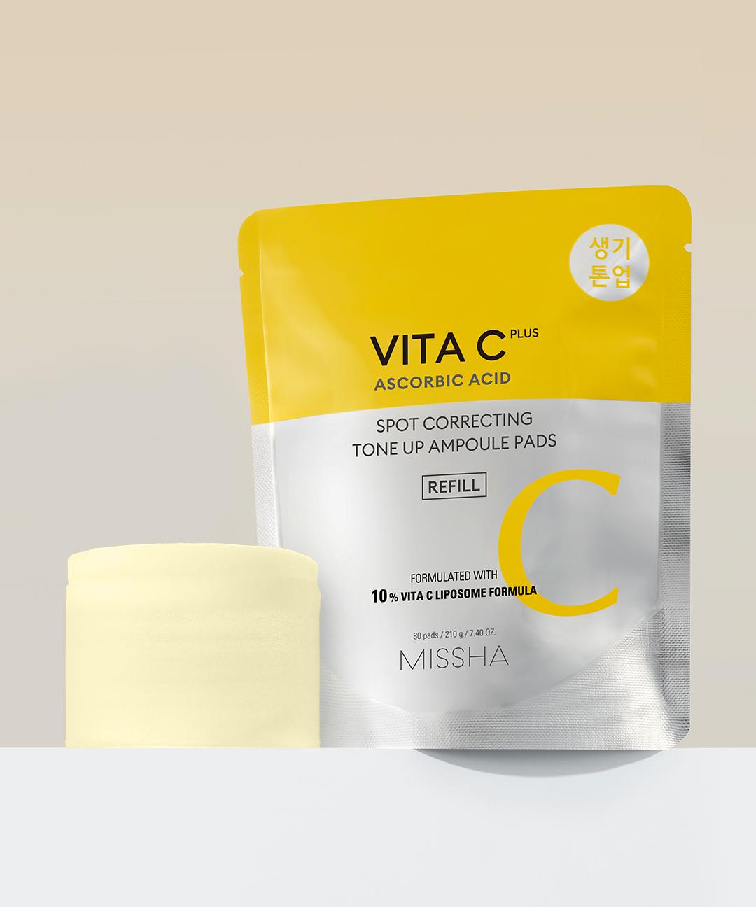 미샤 비타씨플러스 잡티씨 톤업 앰플패드(리필)80매