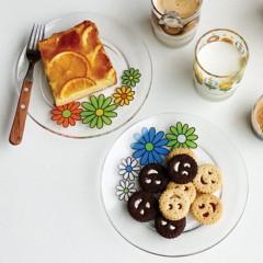 커먼키친 Retro cosmos Glass plate (2 color)
