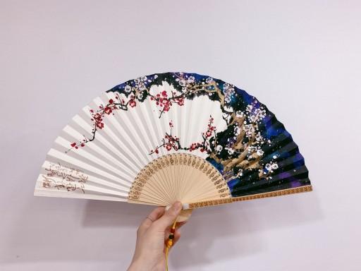 매화를 품은 우주 부채