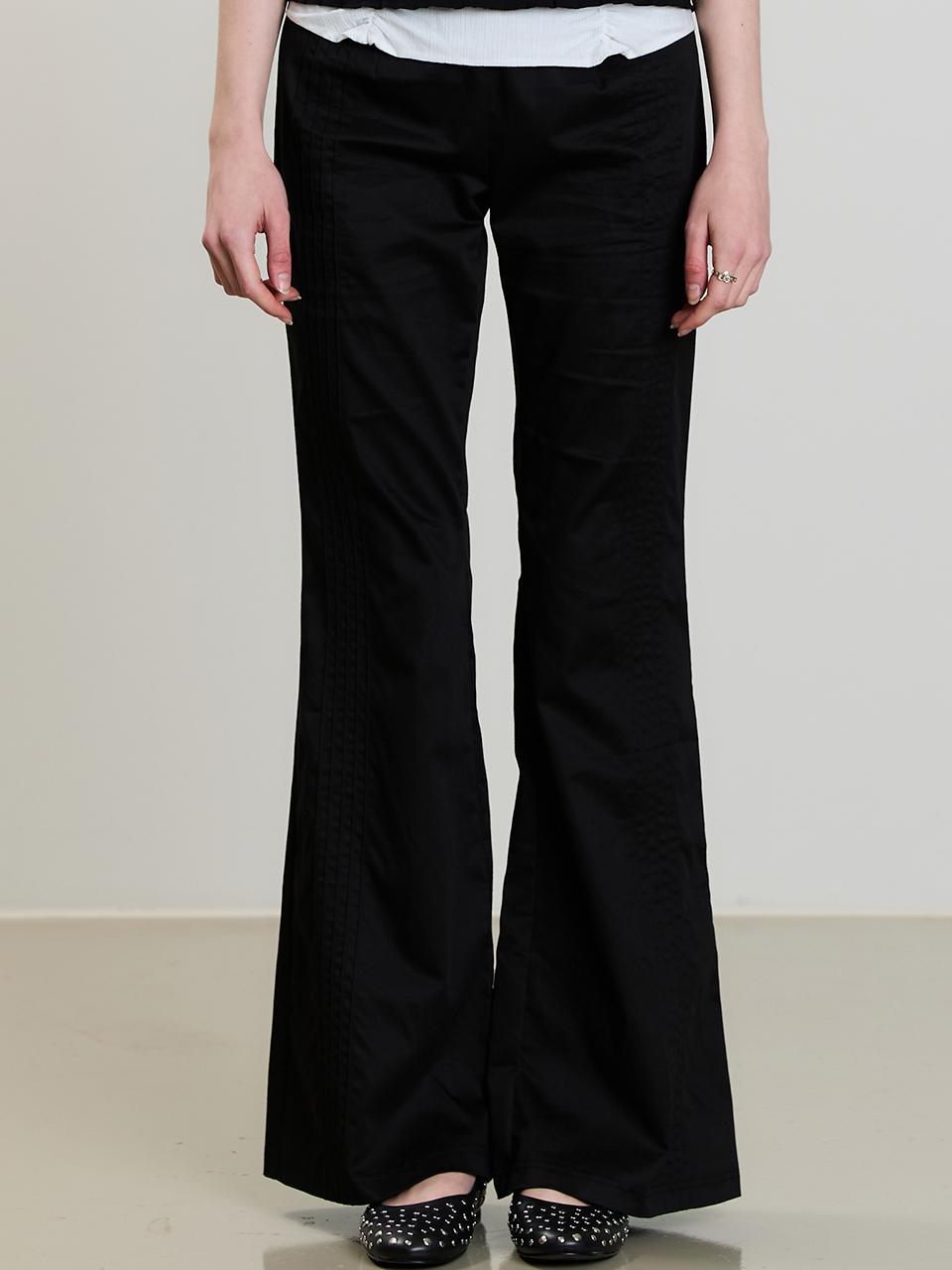 SM PINTUCK PANTS(BLACK)