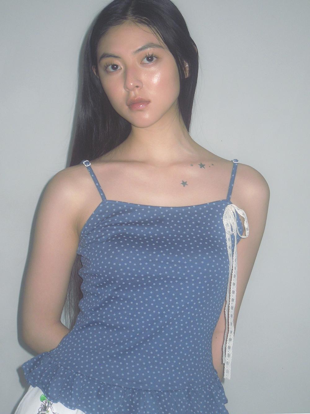 Stary Night Frill Sleeveless Navy