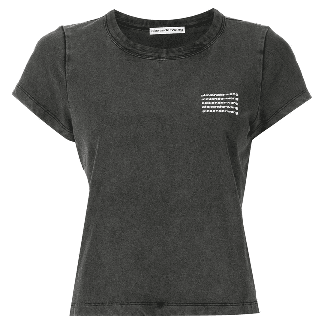 반복 로고가 있는 Dtc 수축 티