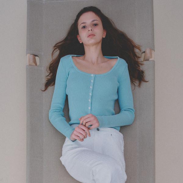 [2차] Sonia Henley Knit (Mint) - 8월 4일 순차배송 예정