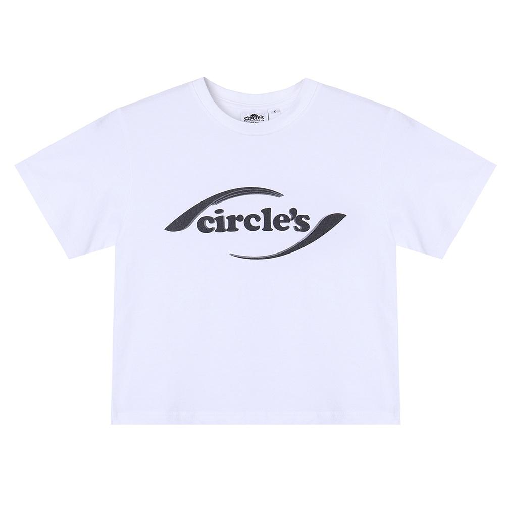 써클즈 뉴로고 크롭티 화이트
