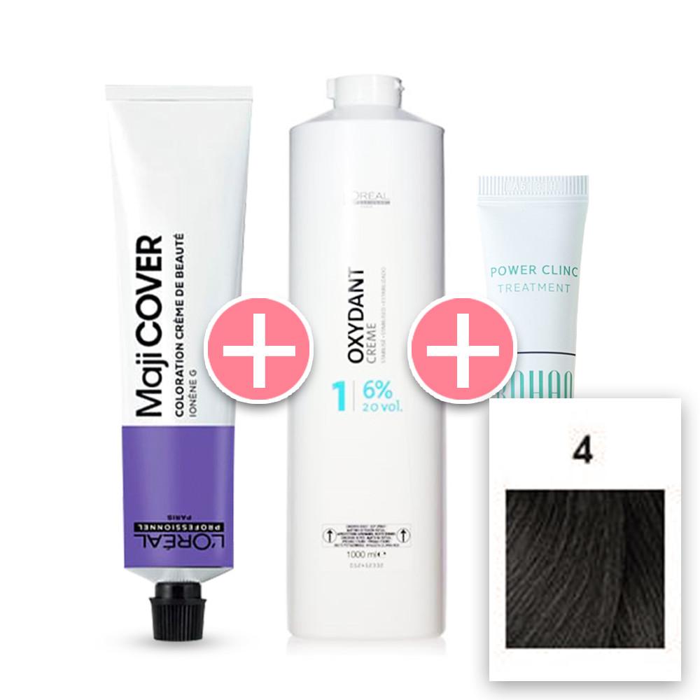 로레알 마지렐 마지커버 4 갈색 브라운 염색 새치 뿌리염색 산화제