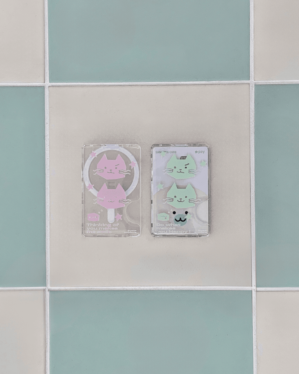 (custom) happy cat magsafe card zip