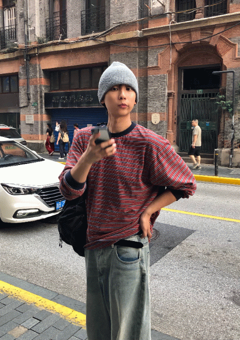 번츠 스트라이프 멀티 티셔츠