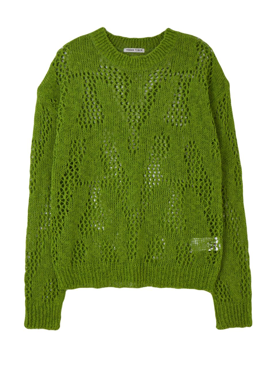 솔리드 네트 니트 그린