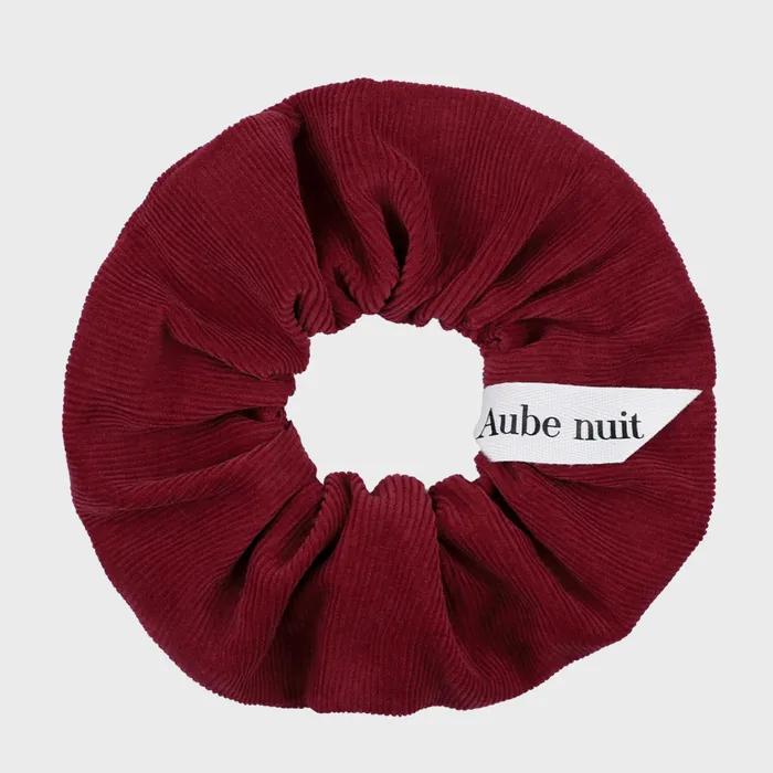 코지 코듀로이 윈터 헤어 스크런치 크리스마스 레드 L