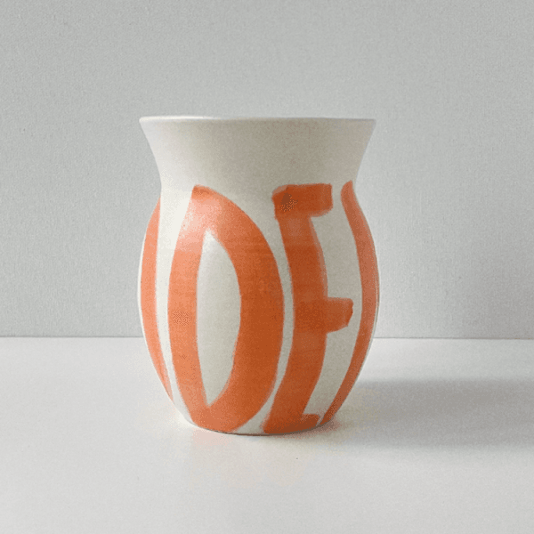 [ODDDEN] Lettering Pottery Vase