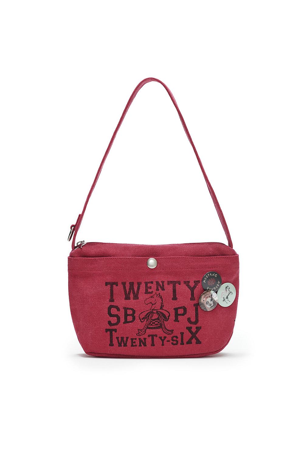 MUSTANG MINI CANVAS BAG, BURGUNDY