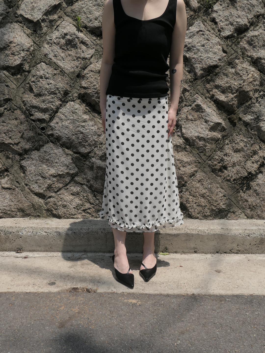 세이지블루 point skirt