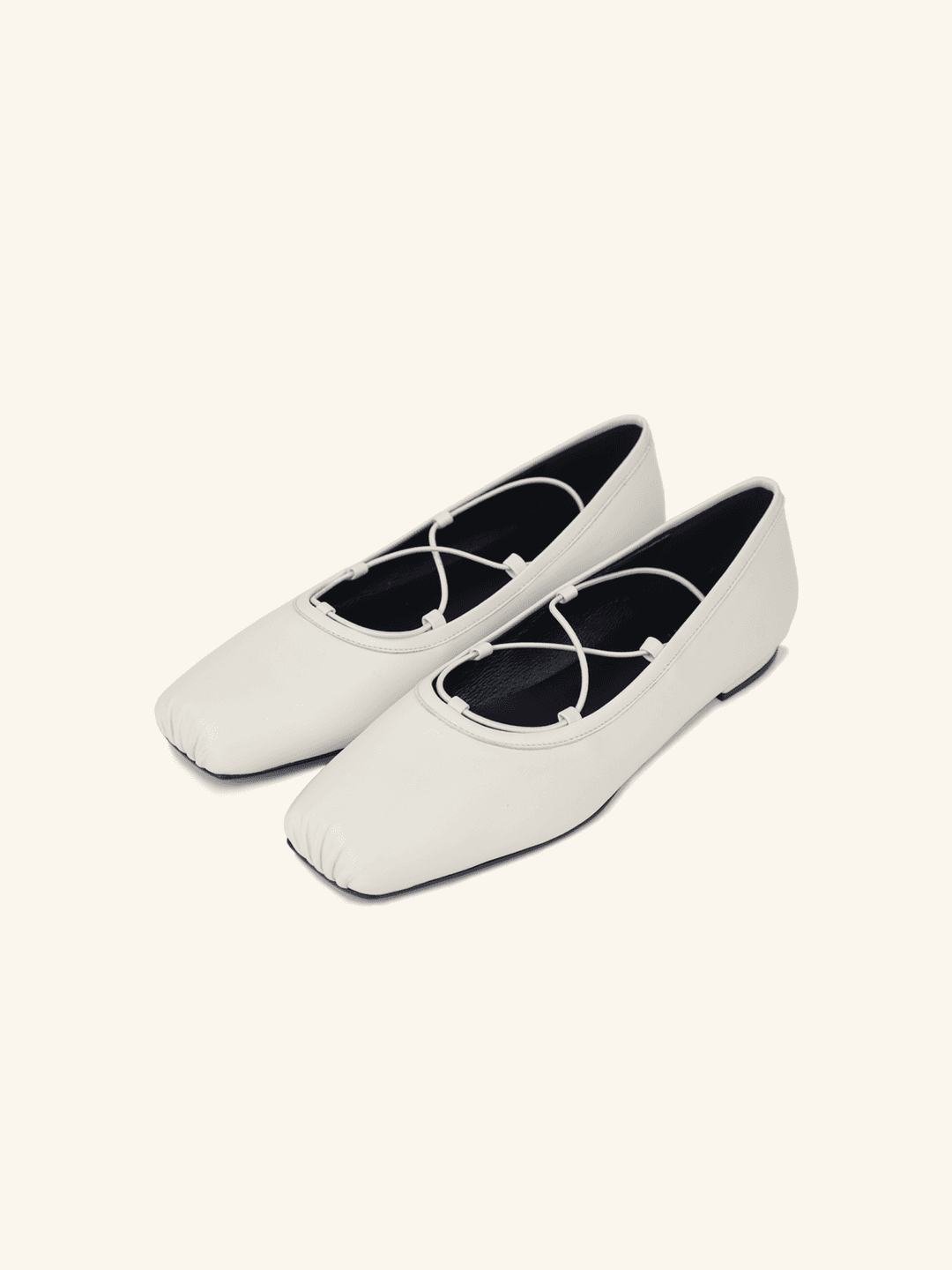 BALLET strap flat / 크림