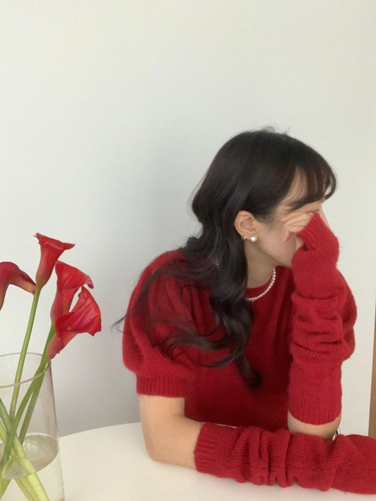 연말룩 워머 세트 니트 4color