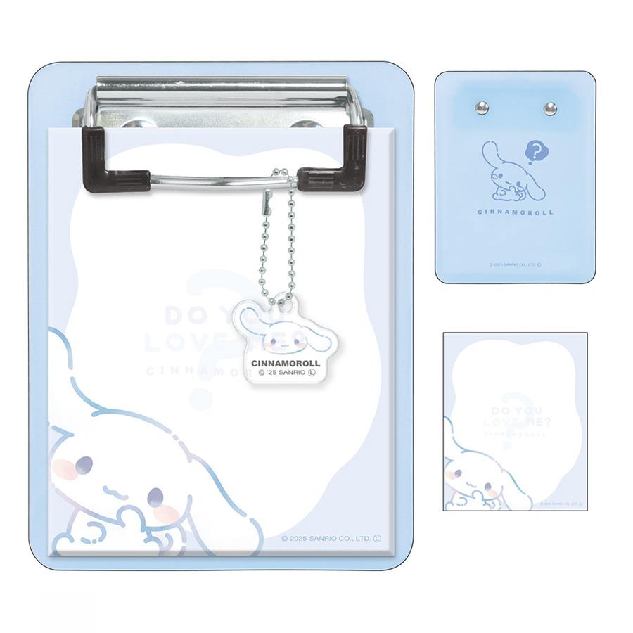CM 아크릴 참이 달린 클립보드 메모지 / 산리오 시나모롤