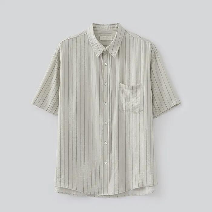Sona Stripe Half Shirts (Beige)