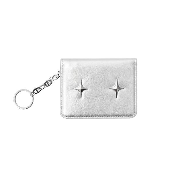 Sparkle star card wallet Pure silver