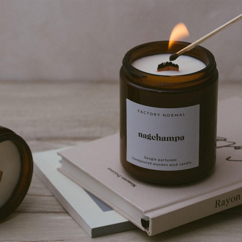 팩토리노멀 갈색병 우드 나무 심지 소이 캔들 대형 연말 선물
