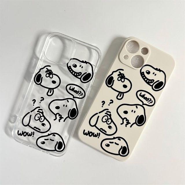 what? 강아지 카메라풀커버 귀여운 아이폰케이스 아이폰7 8 se2 11 12 13 14케이스 프로 미니 투명 젤리 커플 선물 에어팟 애플워치 실리콘 스누피 핸드폰케이스  갤럭시 S22 23 노트20 울트라