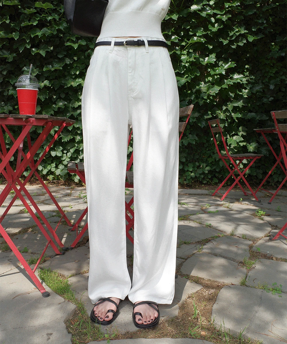 [~2XL/숏,기본,롱] 리오셀 핀턱 와이드 팬츠