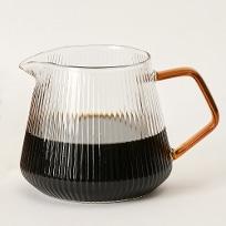 빈플러스 내열유리 디자인 커피 서버 브라운 600ml