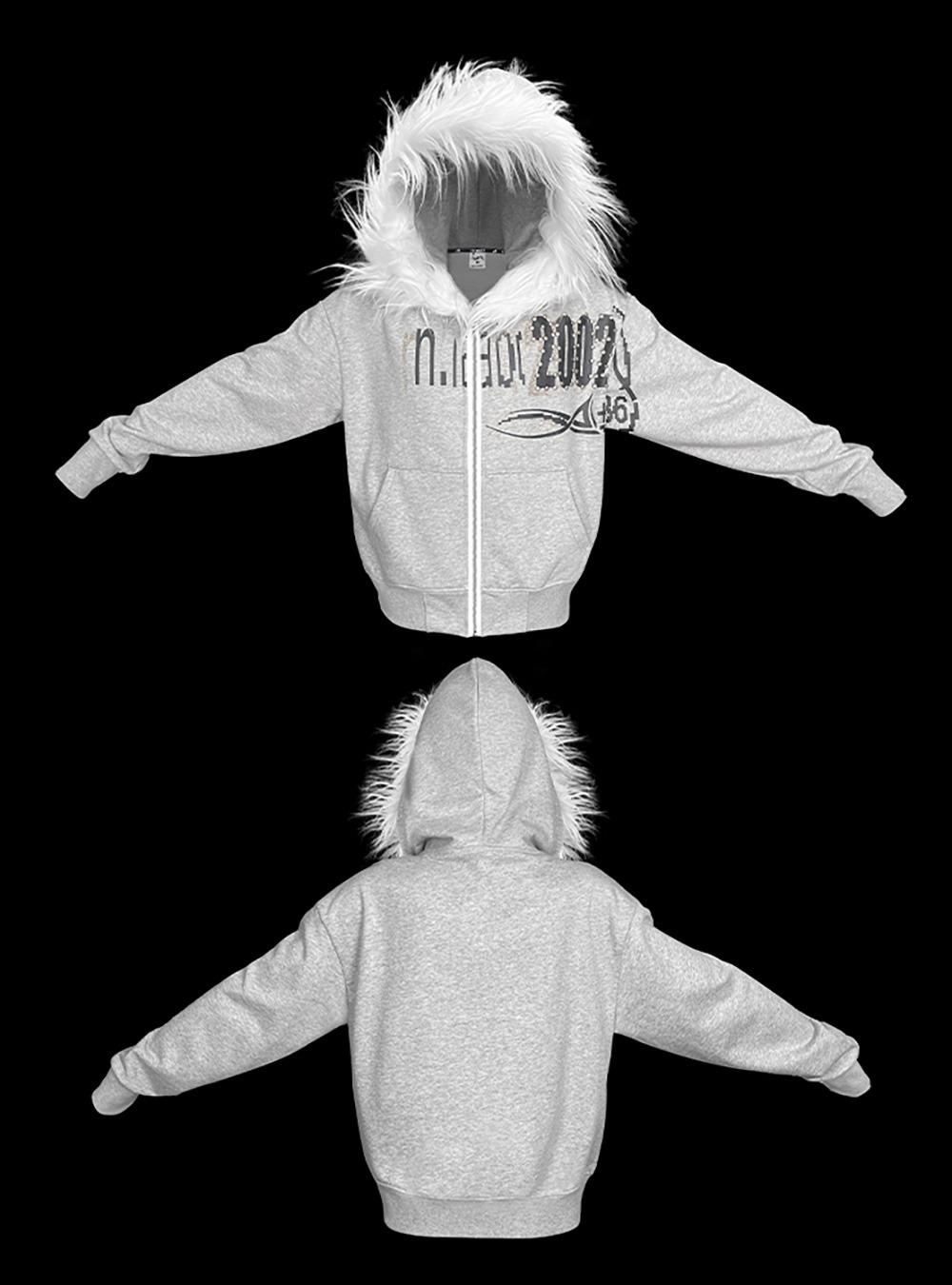 [Night Lab] Fur Hooded Zip-up Hoodie