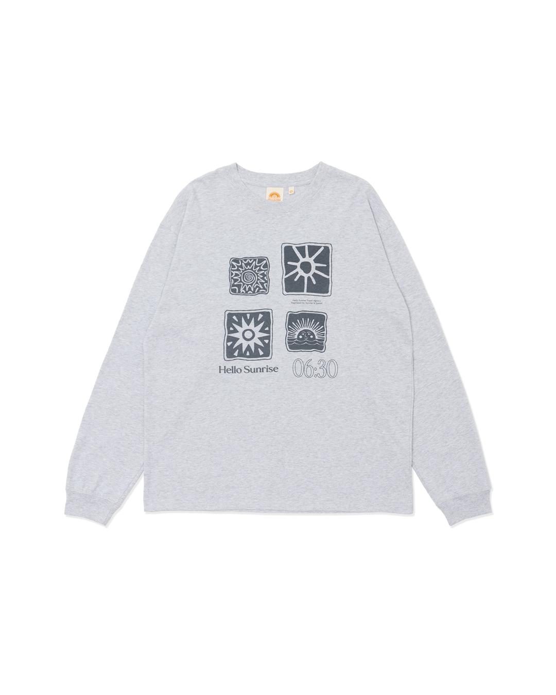 Sun Stamp L/S Tee_Gray