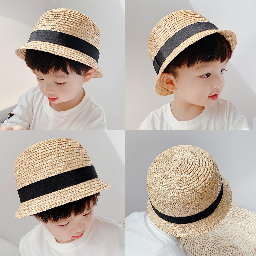 아기 아동 여름 밀짚모자 유아 어린이 라피아햇 비치 모자
