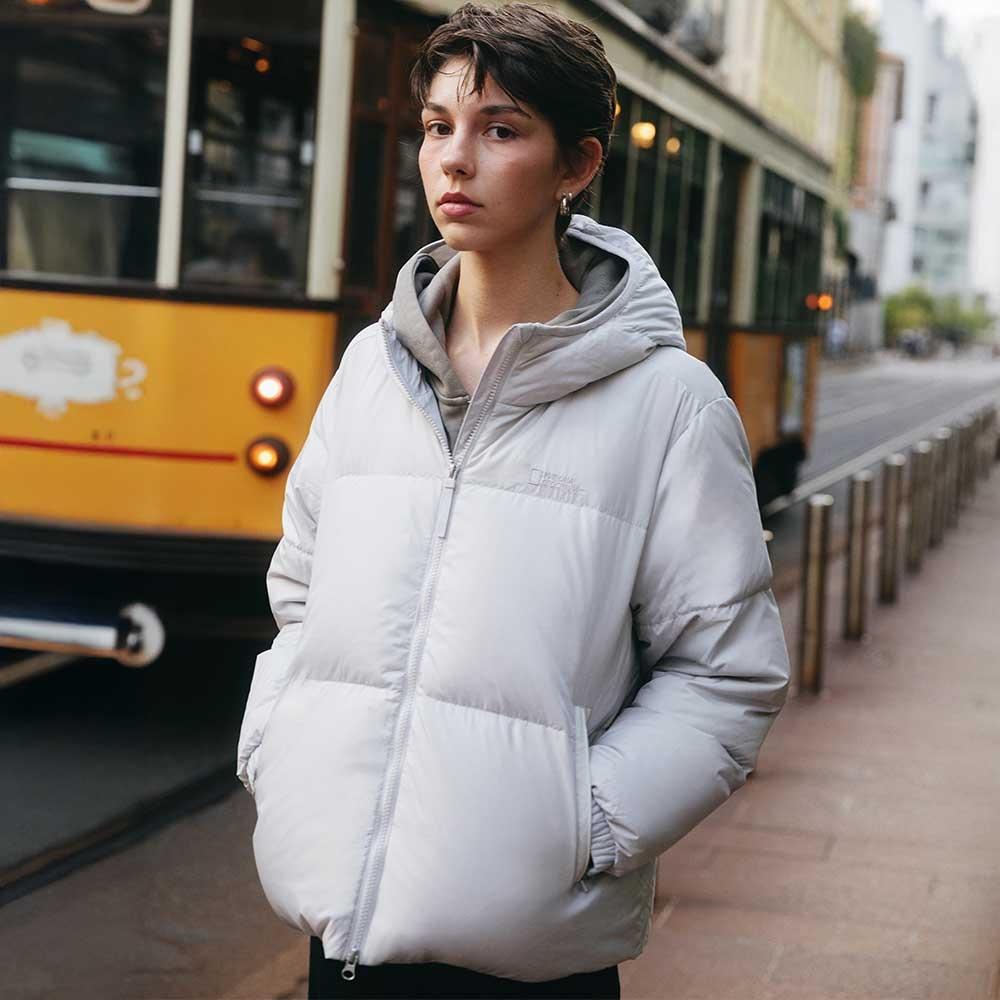 [나나 패딩] N254WDW871 여성 후디 구스다운 점퍼 L/GREY