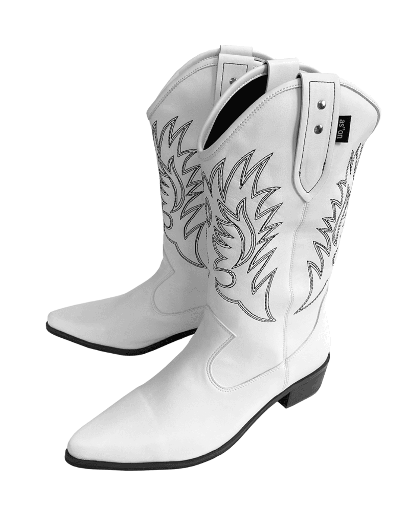 as”on Ash western boots (White)
