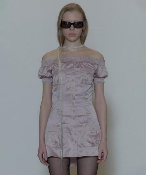 Ethereal Satin Dress Pale Purple