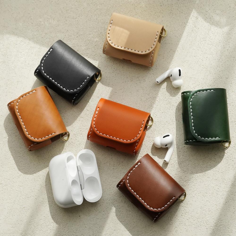딤플 가죽 에어팟 프로 케이스