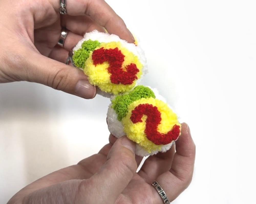 [유앤엠 스튜디오] 핸드메이드 오므라이스 뜨개키링