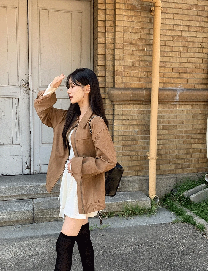 버닛 스웨이드 자켓 (2color)