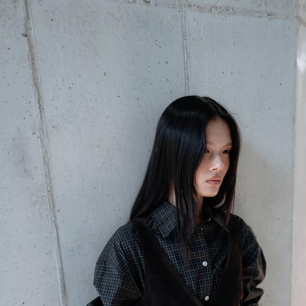 Check blouson shirt (brown) [9월 16일 순차 배송]