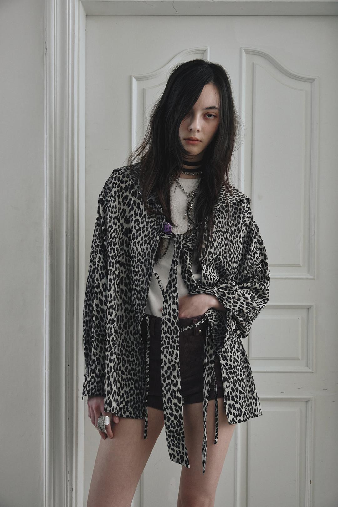 LEOPARD SAILOR BLOUSE