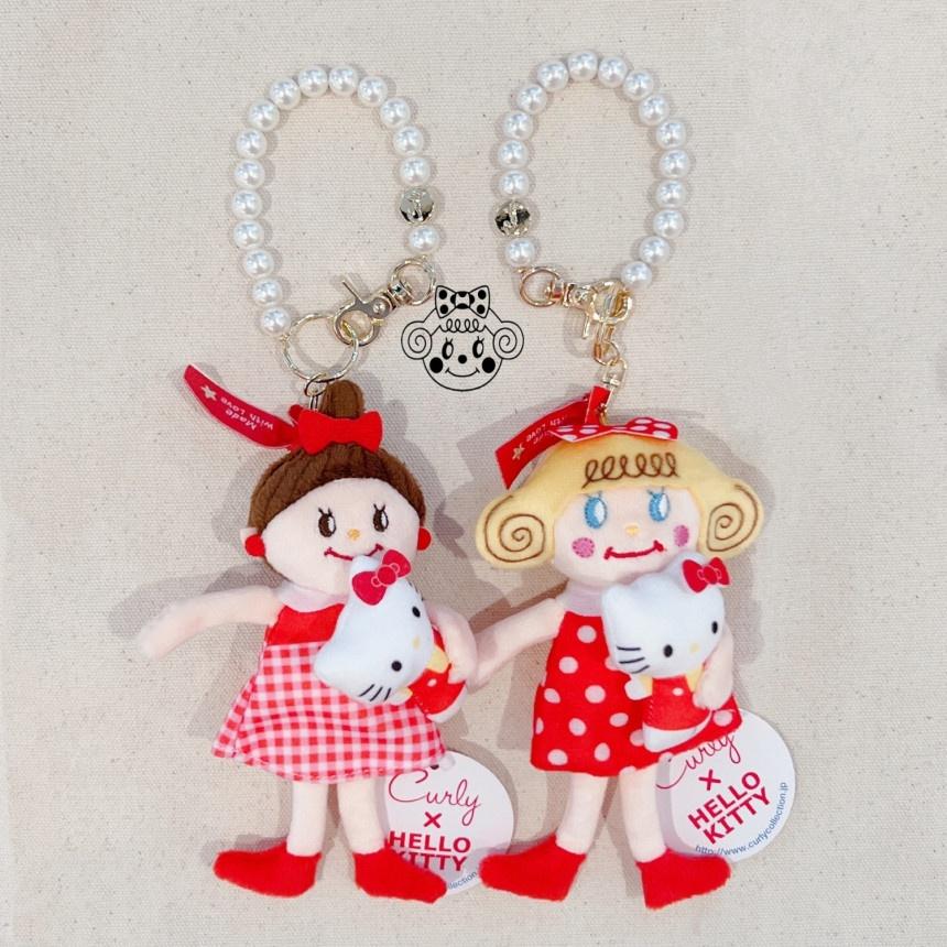 쏠띵즈 컬리컬렉션 산리오 콜라보 인형 이치고짱 키티 키링
