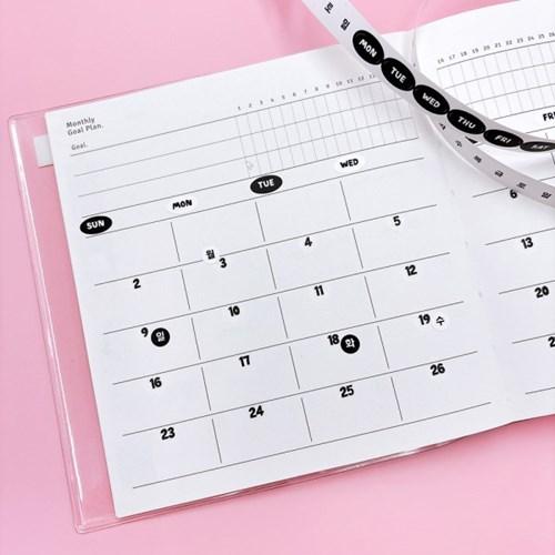 [키스컷] 제제유니버스_DAY 데이 요일_블랙_유포지