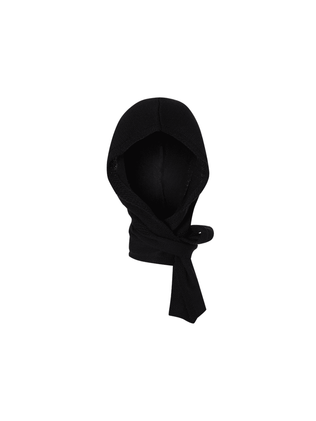 Knit scarf balaclava (Black)