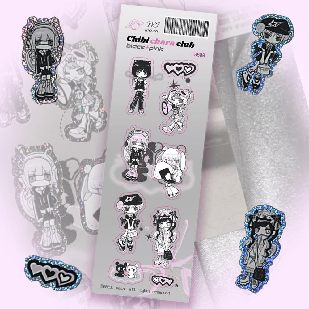 [wasa] Chibi KARA Club (Pink) Seal Sticker