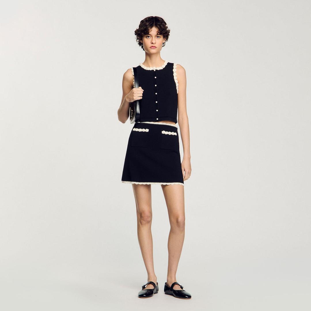 크로셰 미니 스커트