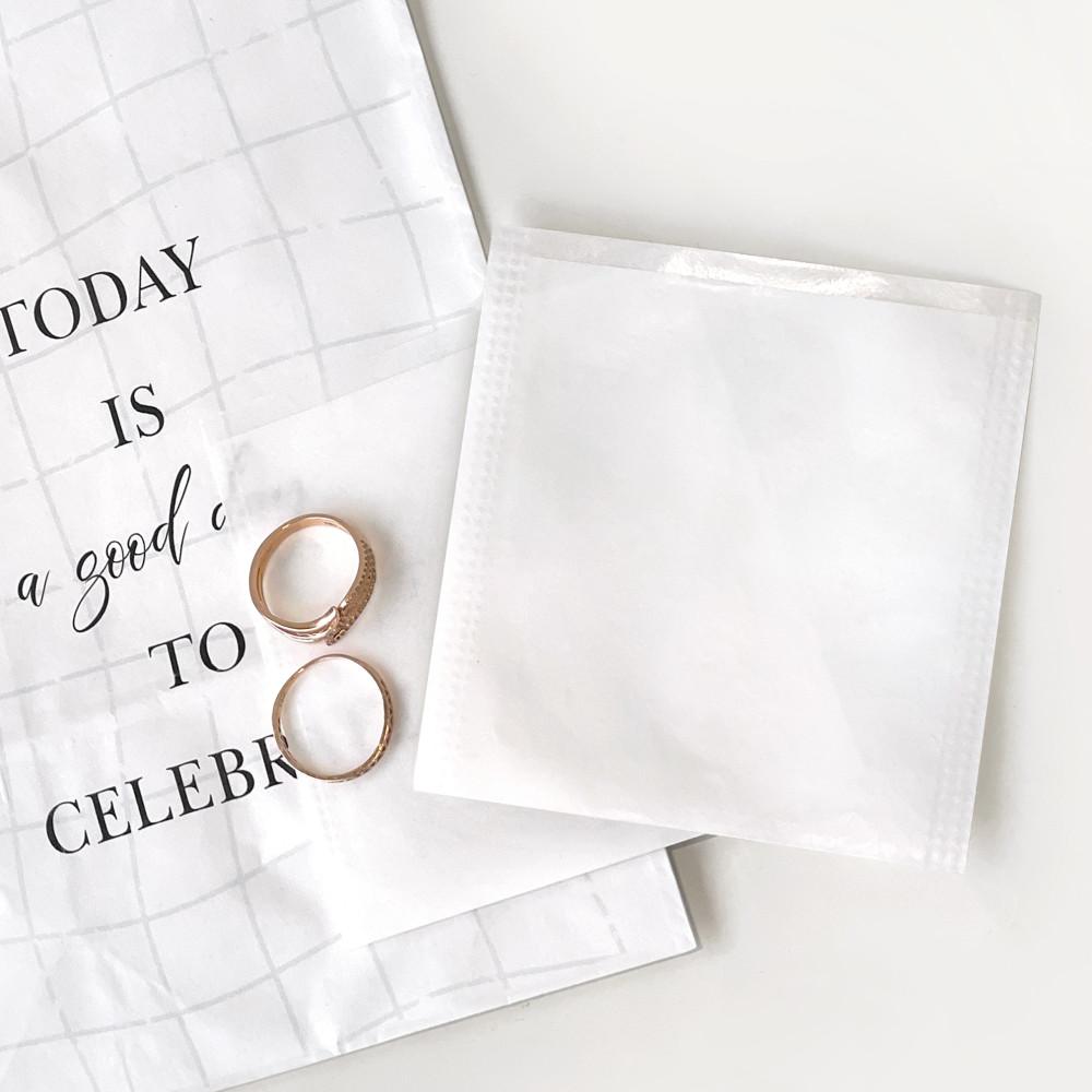 [핸즈픽] 화이트 반투명 종이 포장지 초미니 8호 100매 악세사리 포장 실링봉투