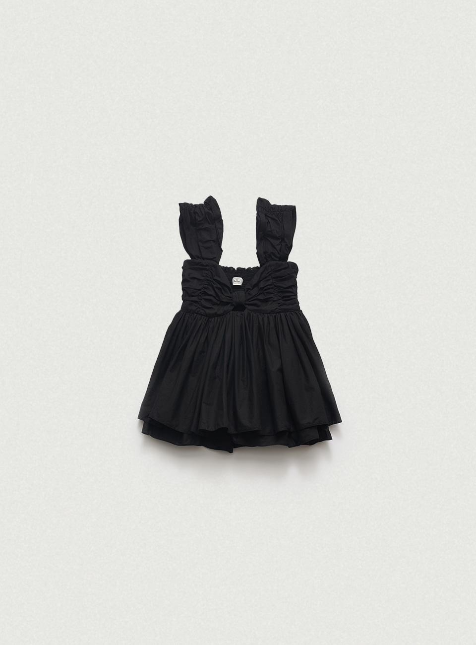 [3/10 14:00 KST OPEN] Black Magnolia Off-Shoulder Top