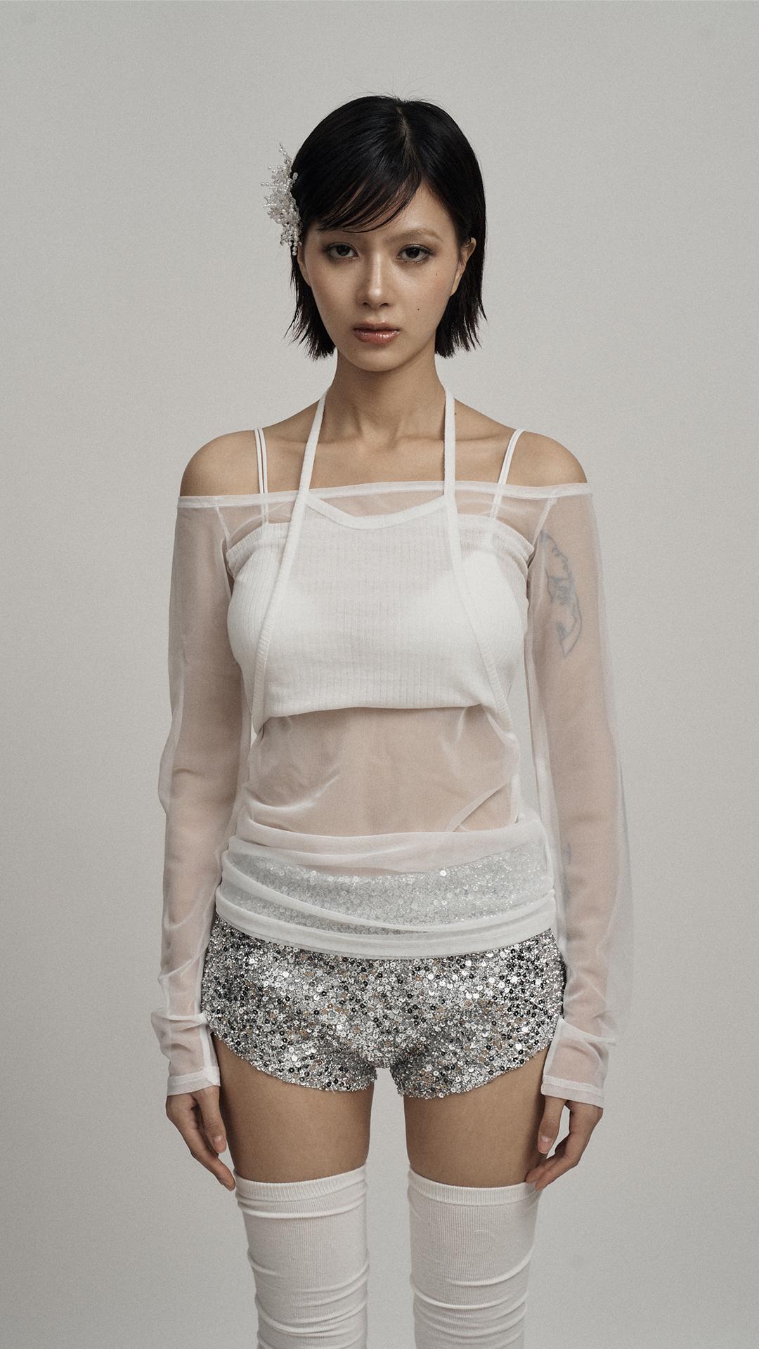 WHITEANGEL WINGS MESH LONG SLEEVE