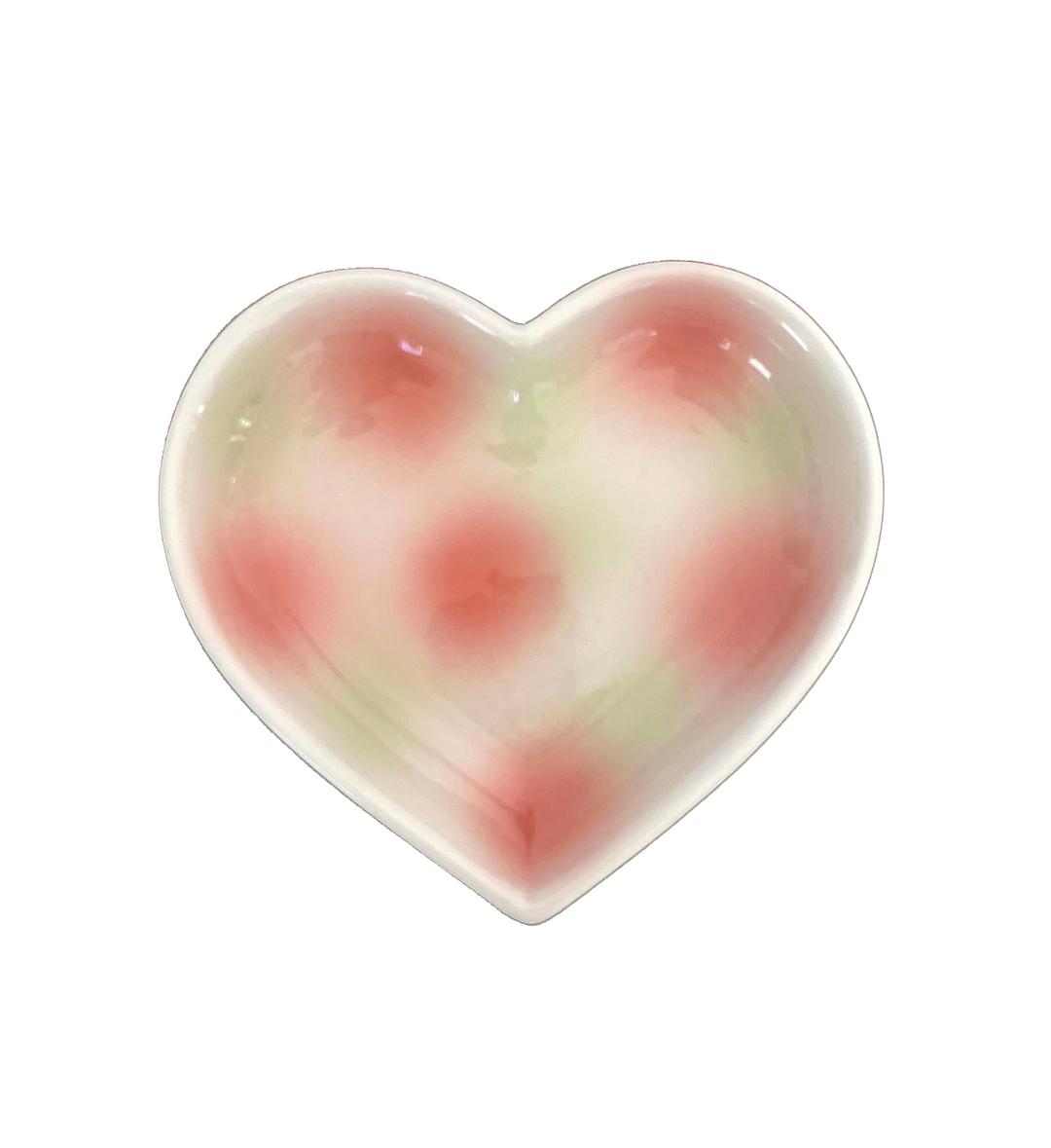 gredient heart plate (red,green)